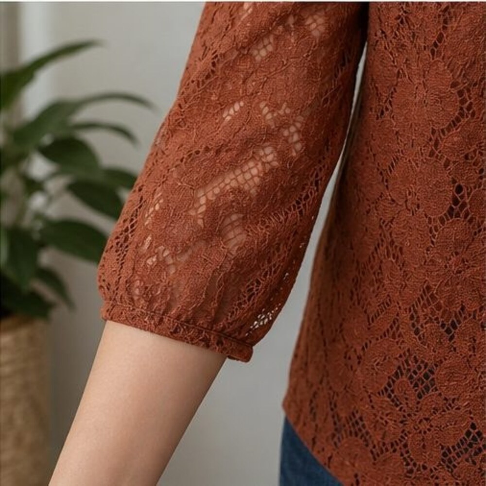 Rust Smocked Top - Picture 5 of 6
